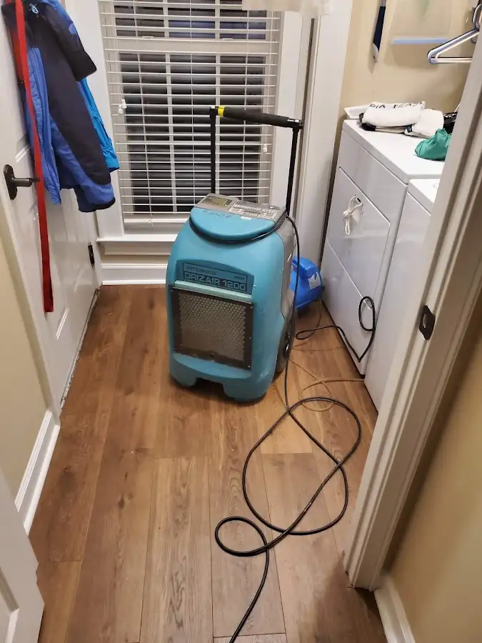 Commercial dehumidifier deployed for Flood Damage Cleanup in San Rafael